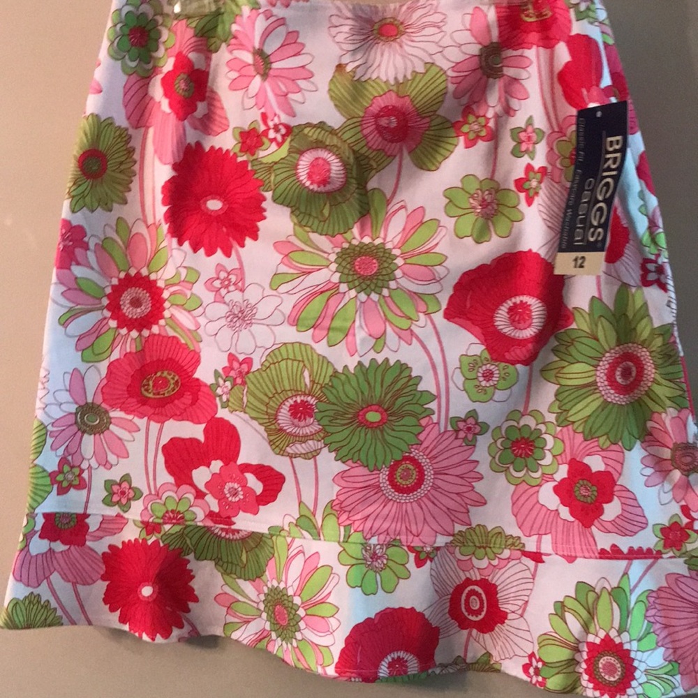 Briggs NWT Floral Skirt Size 12 - Picture 7 of 9